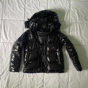 Aqua Lacquer Puffer Jacket